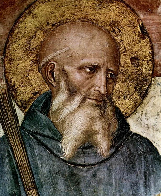 Święty Benedykt z Nursji — fresk Fra Angelico